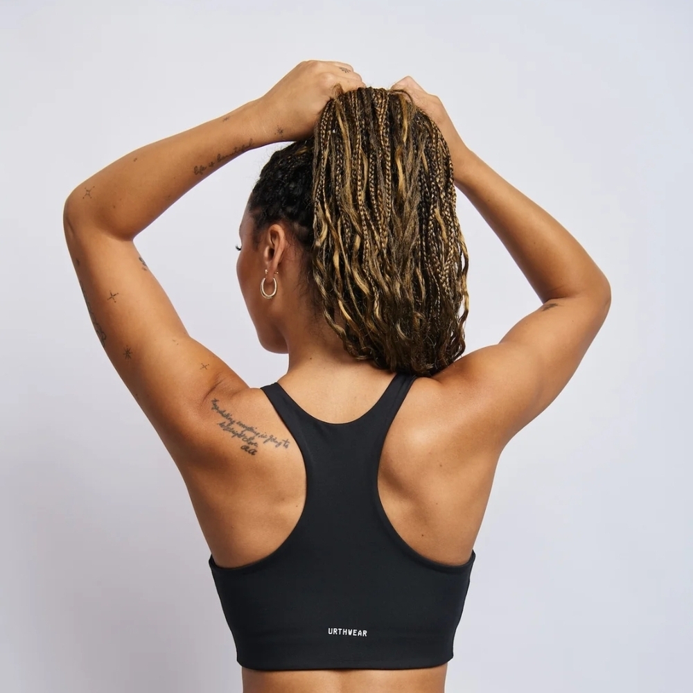 Urthwear | Ultimate Comfort Black Racerback Sports Bra